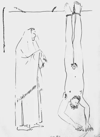 Lithograph Manzu - Partigiano impiccato