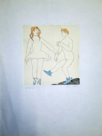 Engraving Manzu - Passo di danza a due