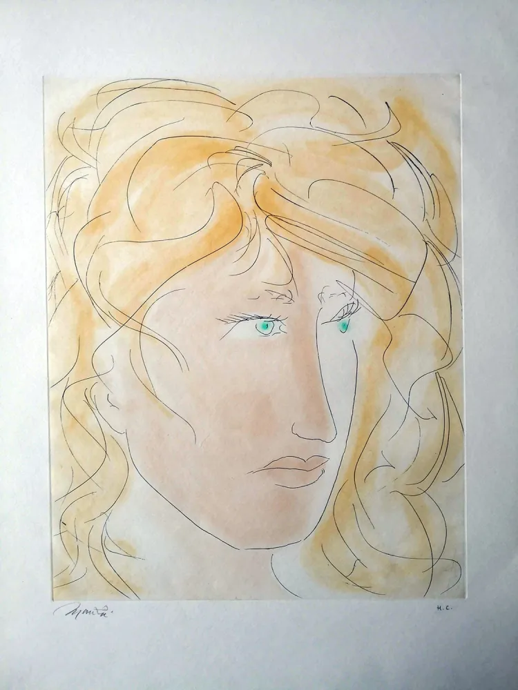 Etching And Aquatint Manzu - Volto