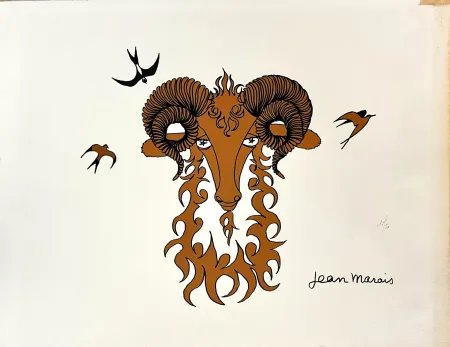 Lithograph Marais  - Bélier, Astrologie et zodiaque