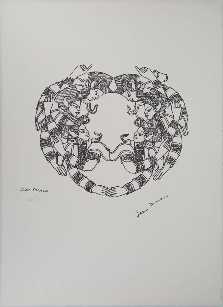 Lithograph Marais  - Motifs indiens