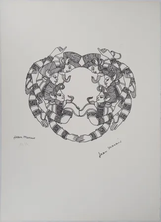 Lithograph Marais  - Motifs indiens