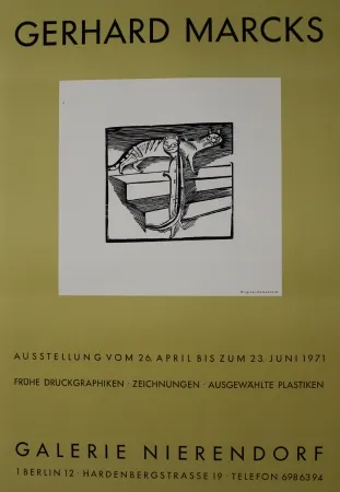 Woodcut Marcks - Die kleinen Katzen / The Little Cats