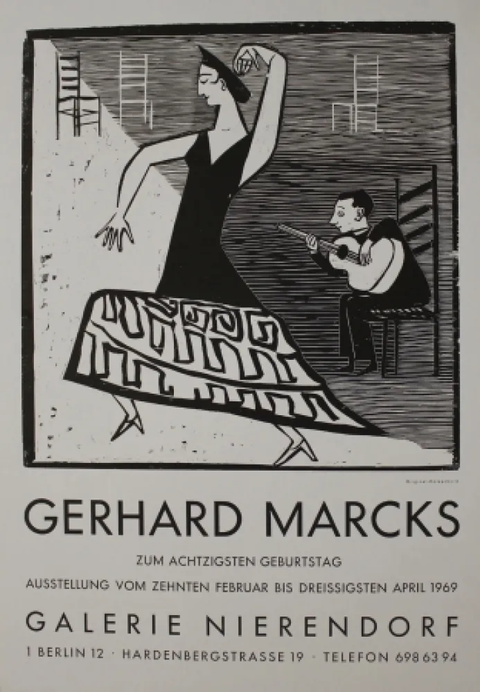 Woodcut Marcks - La farucca