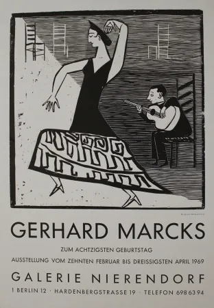 Woodcut Marcks - La farucca