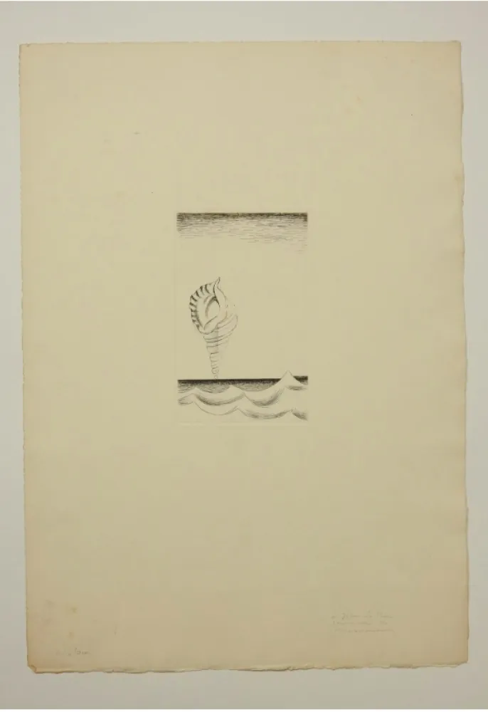 Engraving Marcoussis - Chantre, planche 8 pour « Alcools »