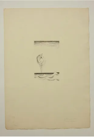 Engraving Marcoussis - Chantre, planche 8 pour « Alcools »