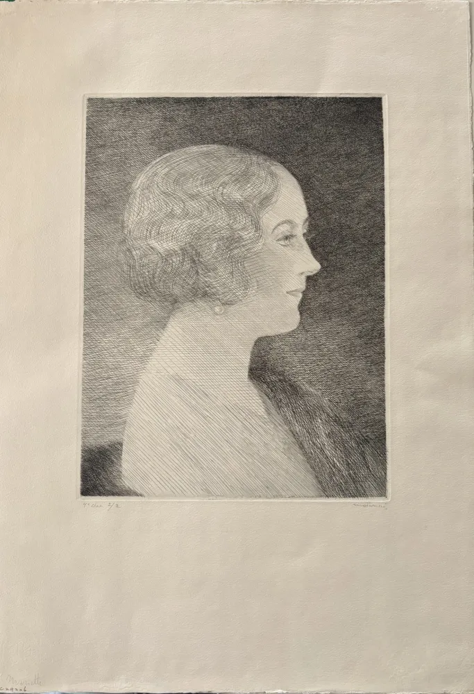 Etching Marcoussis - Madame Marcel M. Markous