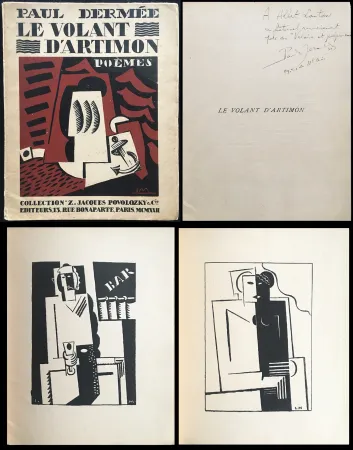 Illustrated Book Marcoussis - Paul Dermée : LE VOLANT D'ARTIMON. POÈMES. Exemplaire avec envoi 