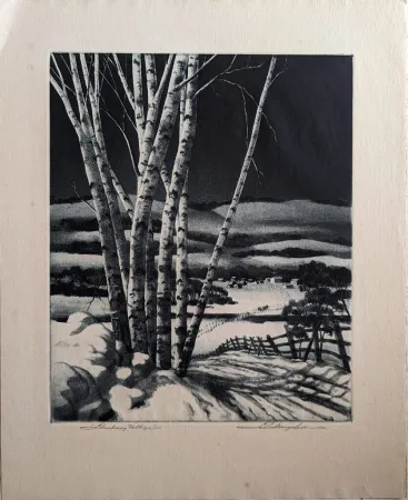 Etching And Aquatint Margolies - Slumbering Meadows (or 