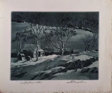 Etching And Aquatint Margolies - Symphony in Blue