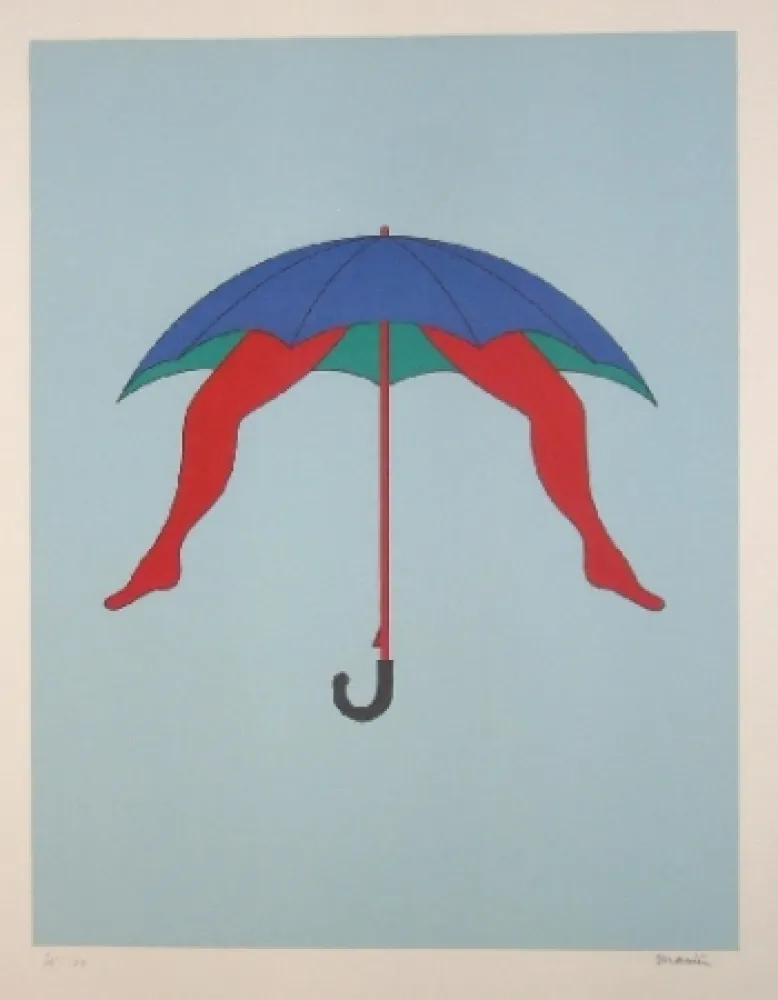 Lithograph Marien - Le parapluie