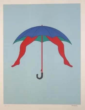 Lithograph Marien - Le parapluie