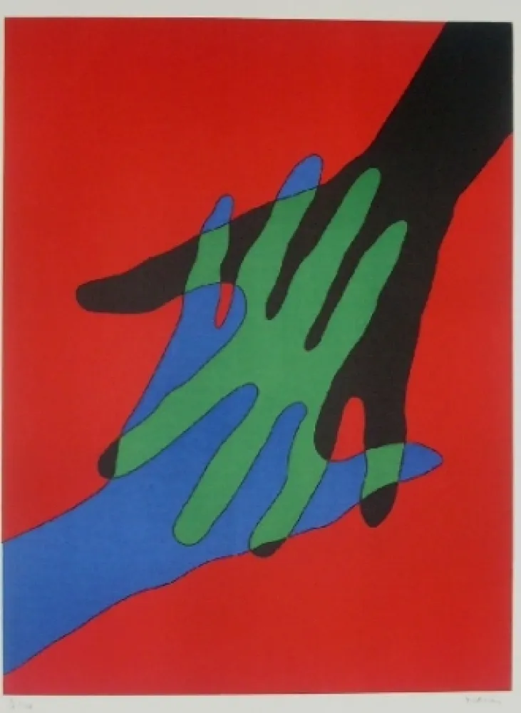 Lithograph Marien - Mains