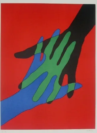 Lithograph Marien - Mains