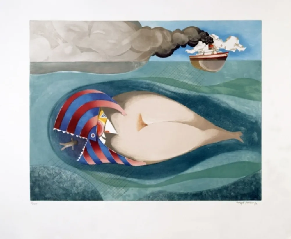 Aquatint Marin - La Baleine