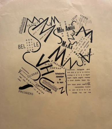 Poster Marinetti - Vive la 'France' - Mort aux Boches