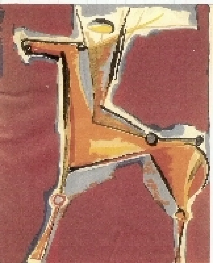 Lithograph Marini - Arciere Viola