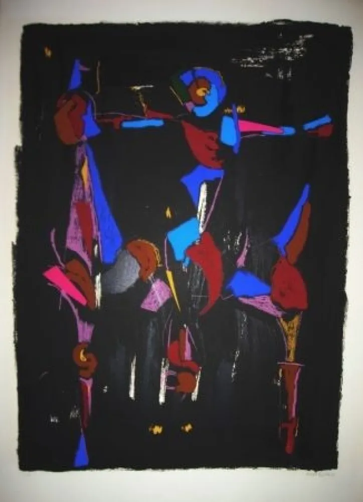 Lithograph Marini - Bunter Reiter I