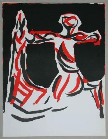 Lithograph Marini - Cavalier