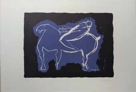 Lithograph Marini - Cavaliere