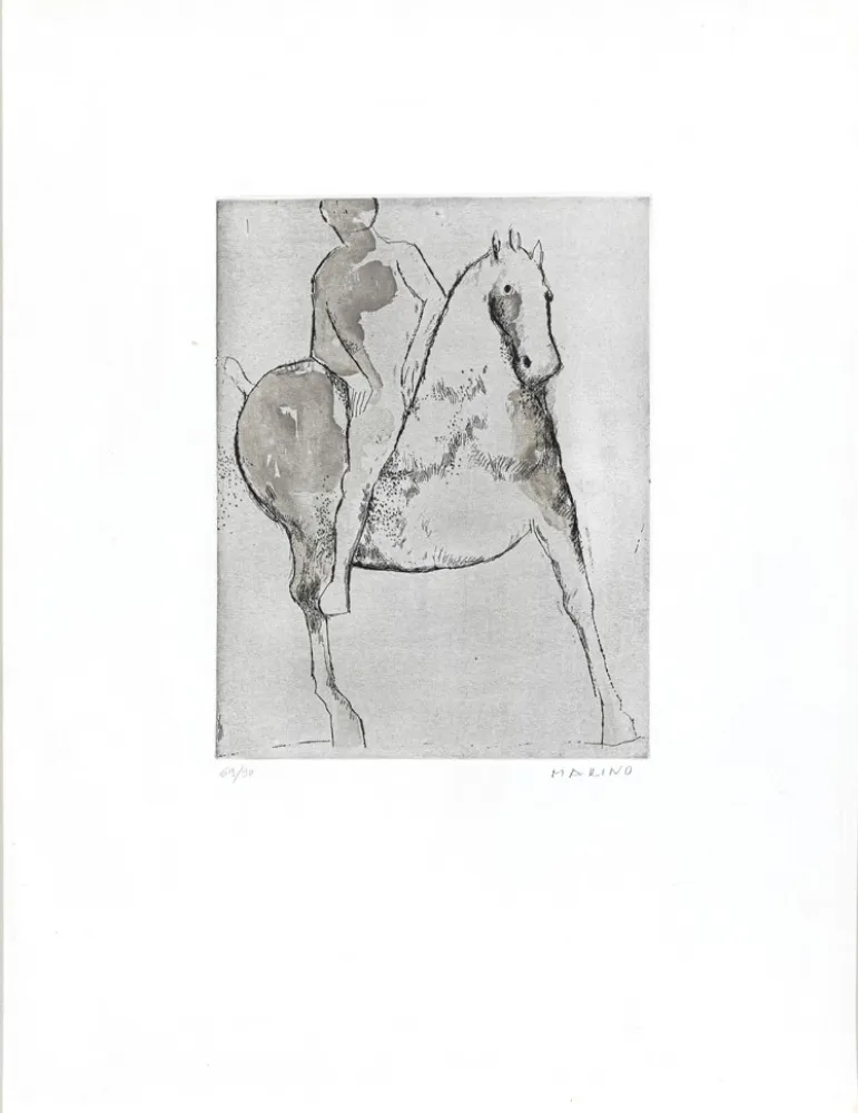 Etching And Aquatint Marini - Chevauchée