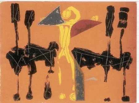 Lithograph Marini - Chevaux et Cavaliers IV