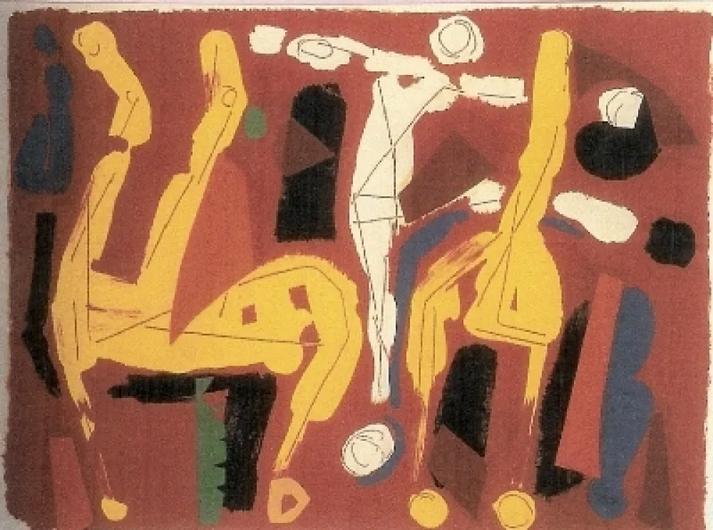 Lithograph Marini - Chevaux et Cavaliers V