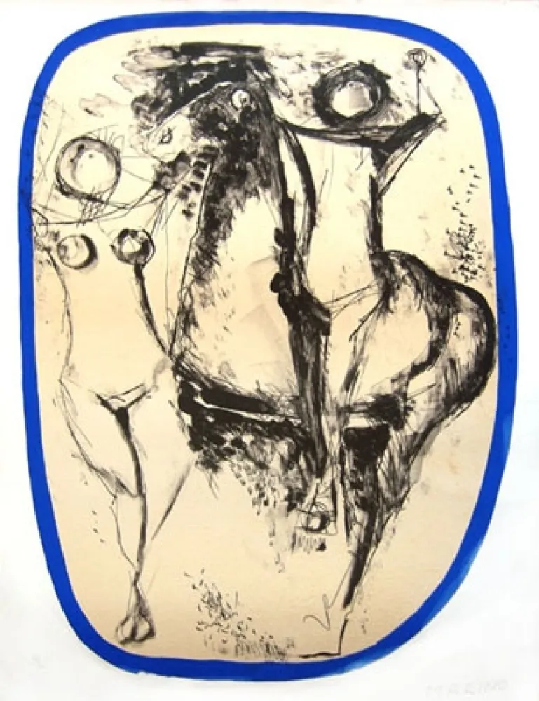 Lithograph Marini - Famille d'acrobates