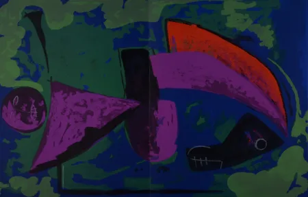 Lithograph Marini - Guerrier, 1968