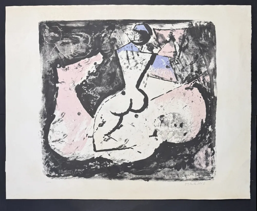 Lithograph Marini - Marino Marini (1901–1980) - Cavallo e cavaliere - lithograph on paper - 1965