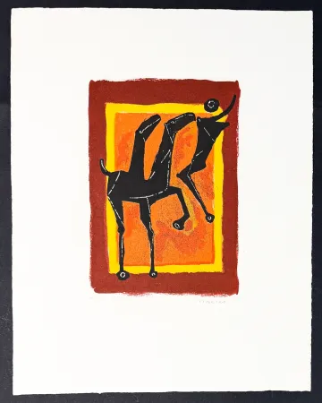 Etching Marini - Marino Marini (1901–1980) - Giocoliere - Colour etching and aquatint on Arches paper - 1977