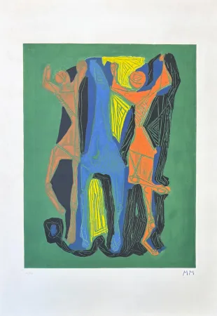 Etching Marini - Marino Marini (1901-1980) - MARINO FROM GOETHE - Color etching and aquatint - 1979