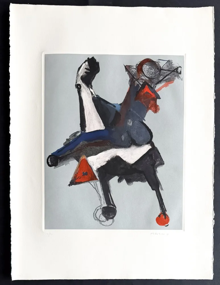 Etching Marini - Marino Marini (1901–1980) - MARINO FROM SHAKESPEARE I - Color drypoint etching and aquatint on paper - 1977