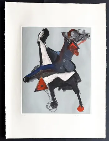 Etching Marini - Marino Marini (1901–1980) - MARINO FROM SHAKESPEARE I - Color drypoint etching and aquatint on paper - 1977