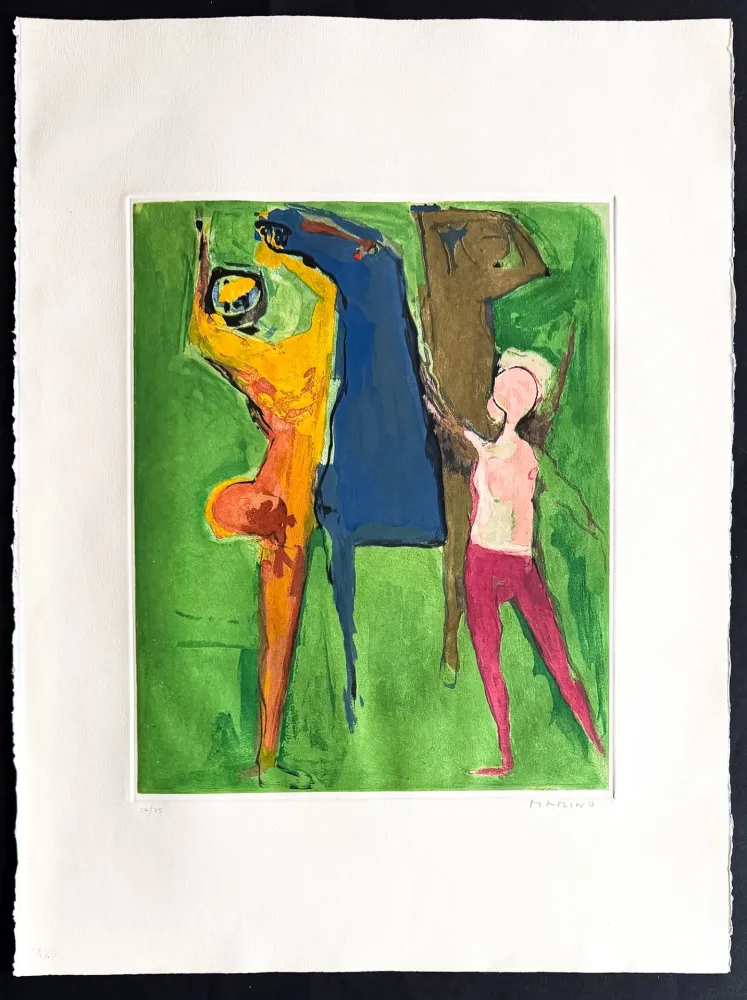 Etching Marini - Marino Marini (1901–1980) - MARINO FROM SHAKESPEARE I - Color drypoint etching and aquatint on paper - 1977