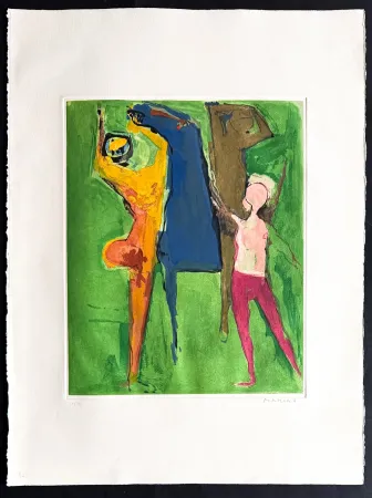 Etching Marini - Marino Marini (1901–1980) - MARINO FROM SHAKESPEARE I - Color drypoint etching and aquatint on paper - 1977