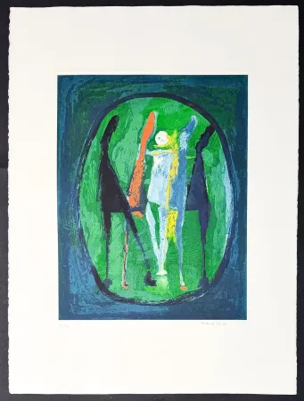 Etching Marini - Marino Marini (1901–1980) - MARINO FROM SHAKESPEARE II - Color drypoint etching and aquatint on paper - 1978
