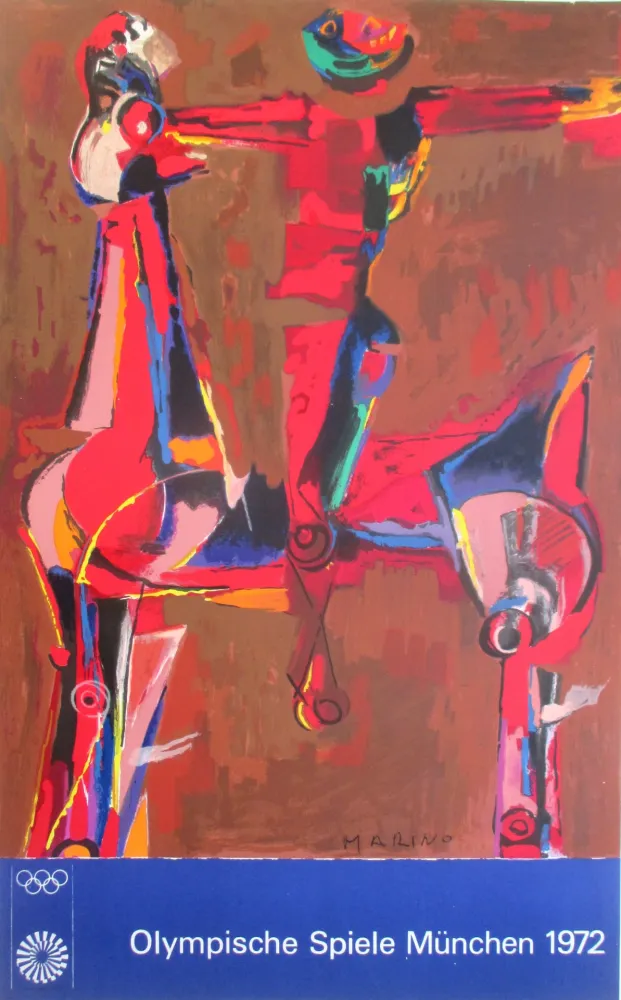 Lithograph Marini - Olympia 1972, original colourlithograph