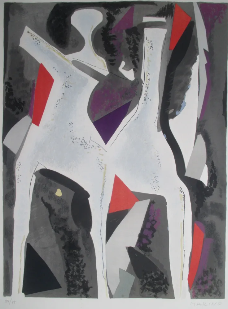 Lithograph Marini - Personnages du Sacre Printemps  II