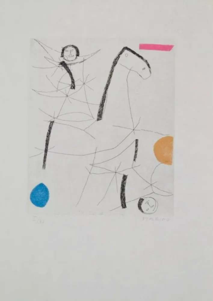 Etching And Aquatint Marini - Portfolio A-137 Toute De Marino