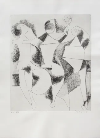 Etching And Aquatint Marini - Trio