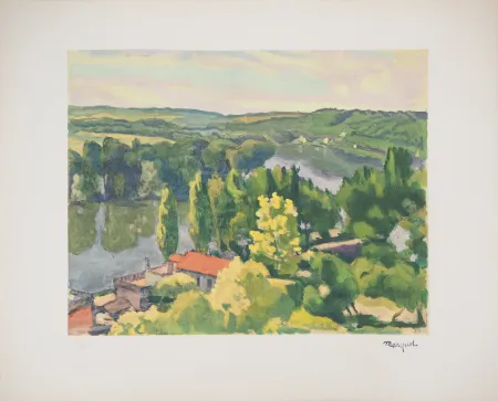 Lithograph Marquet - La Frette sur Seine