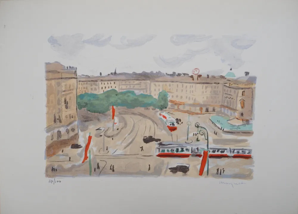 Lithograph Marquet - Vienne, Le Ring