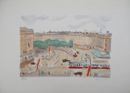 Lithograph Marquet - Vienne, Le Ring