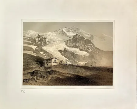 Lithograph Martens - La Jungfrau Vue de la Petite Scheideck
