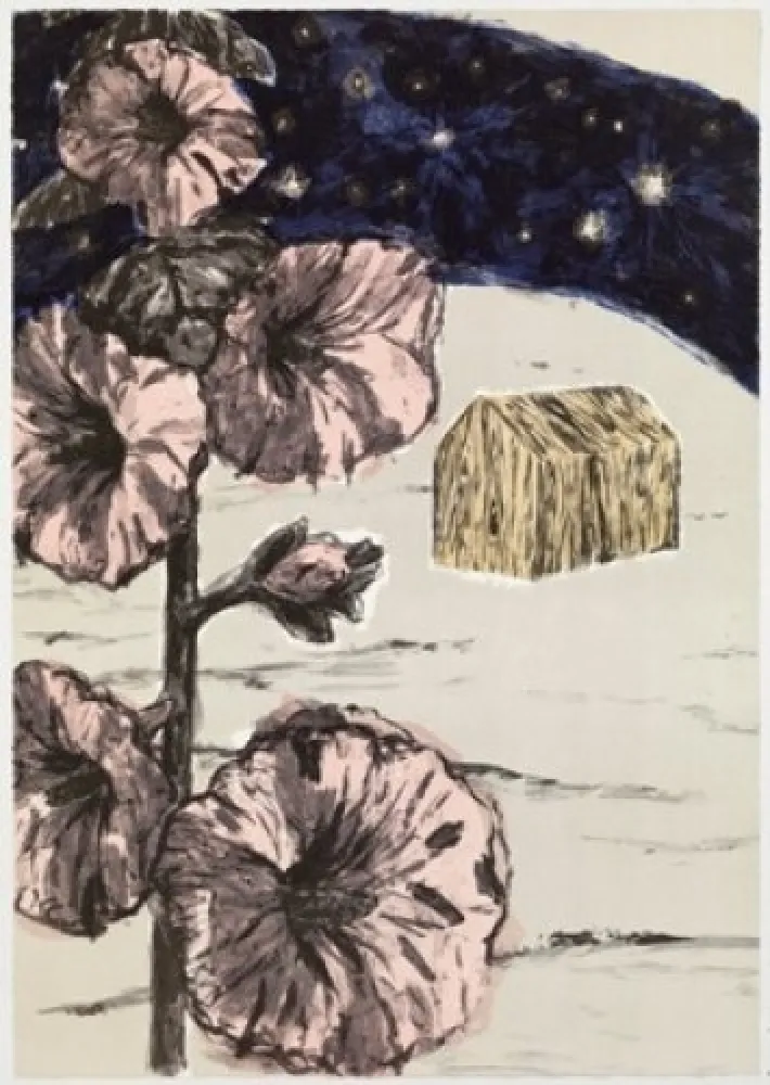 Lithograph Martinez Celaya - The Old