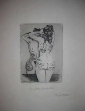Drypoint Martini - La tatuata allo specchio