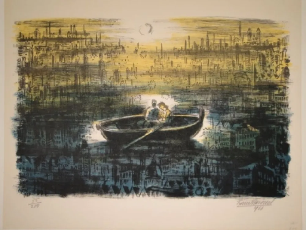 Lithograph Masereel - Des amoureux