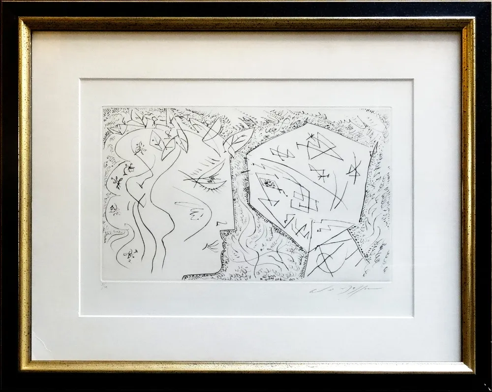 Engraving Masson - Apollon et Dionysos